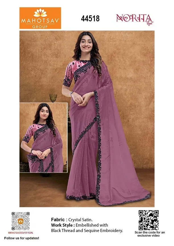 Mahotsav Norita Seher 44500 Satin Designer Saree Collection - Image 22