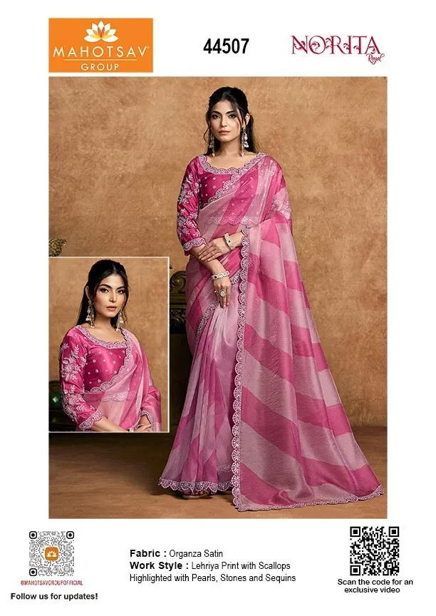 Mahotsav Norita Seher 44500 Satin Designer Saree Collection - Image 5