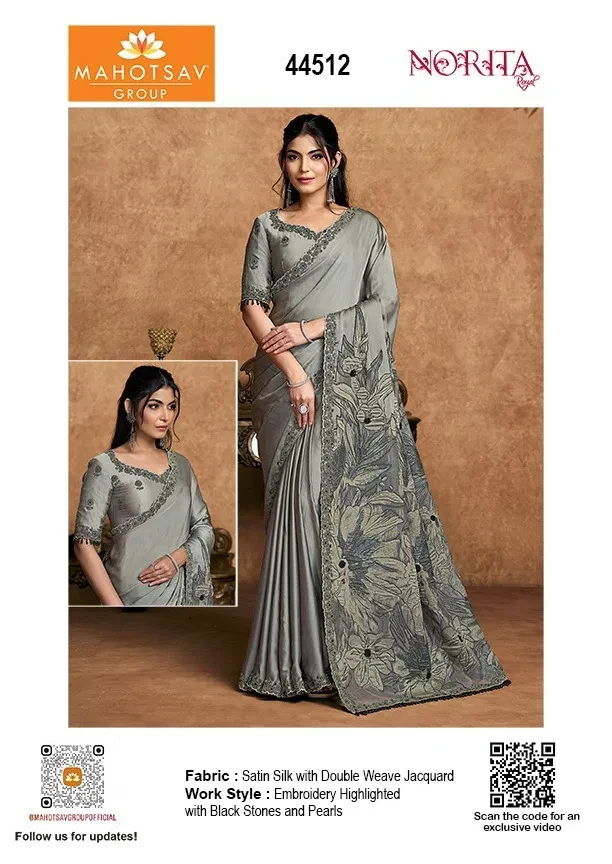 Mahotsav Norita Seher 44500 Satin Designer Saree Collection - Image 7