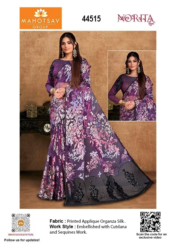Mahotsav Norita Seher 44500 Satin Designer Saree Collection - Image 8