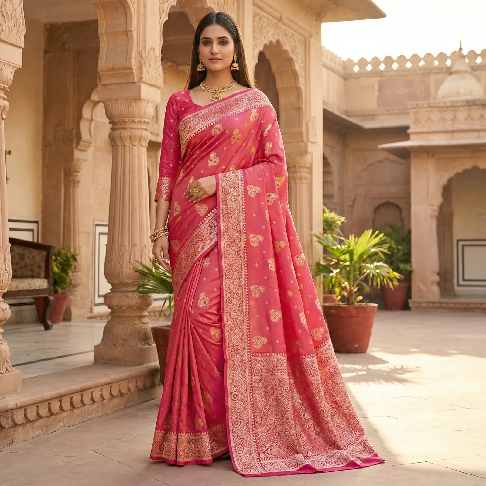 Mb 3323 Pure Banarasi Silk Zari Weaving Traditional Saree Collection - Image 8