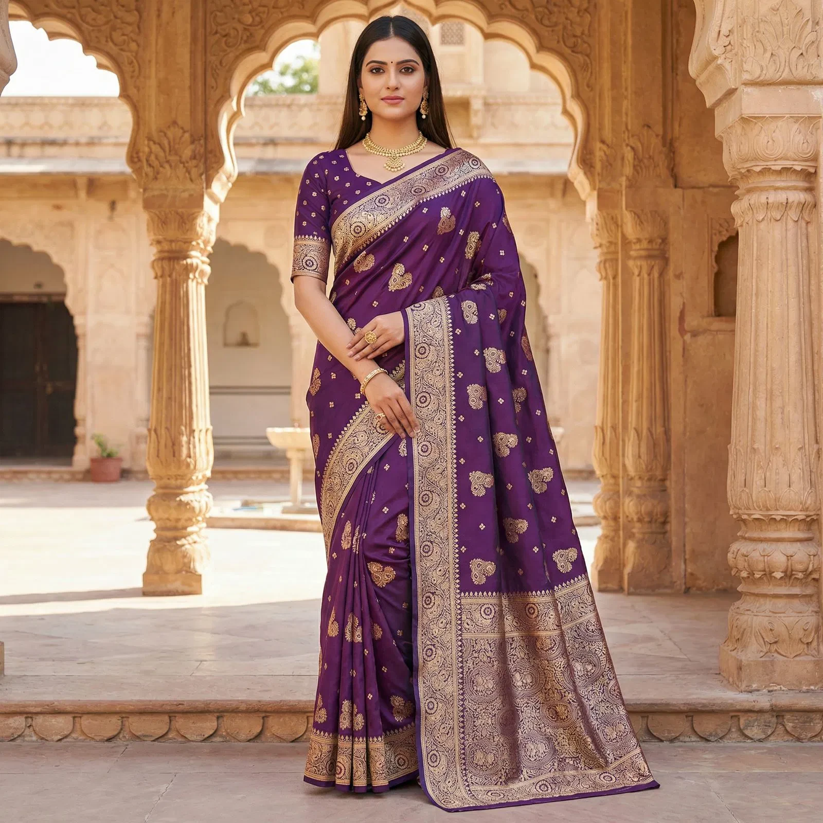 Mb 3323 Pure Banarasi Silk Zari Weaving Traditional Saree Collection - Image 9