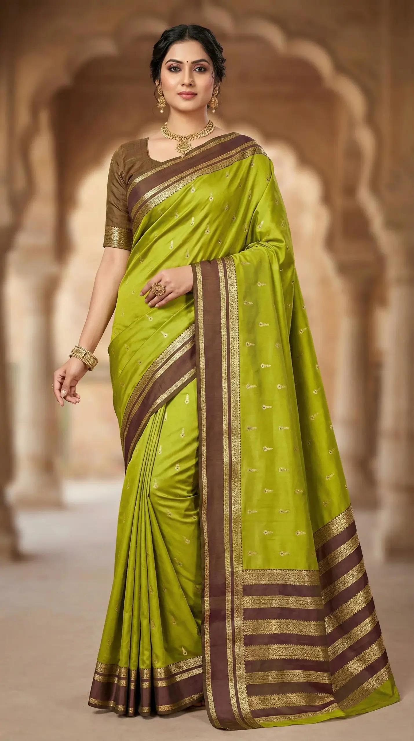 Mb 3325 Banarasi Silk Zari Weaving Saree Collection - Image 12