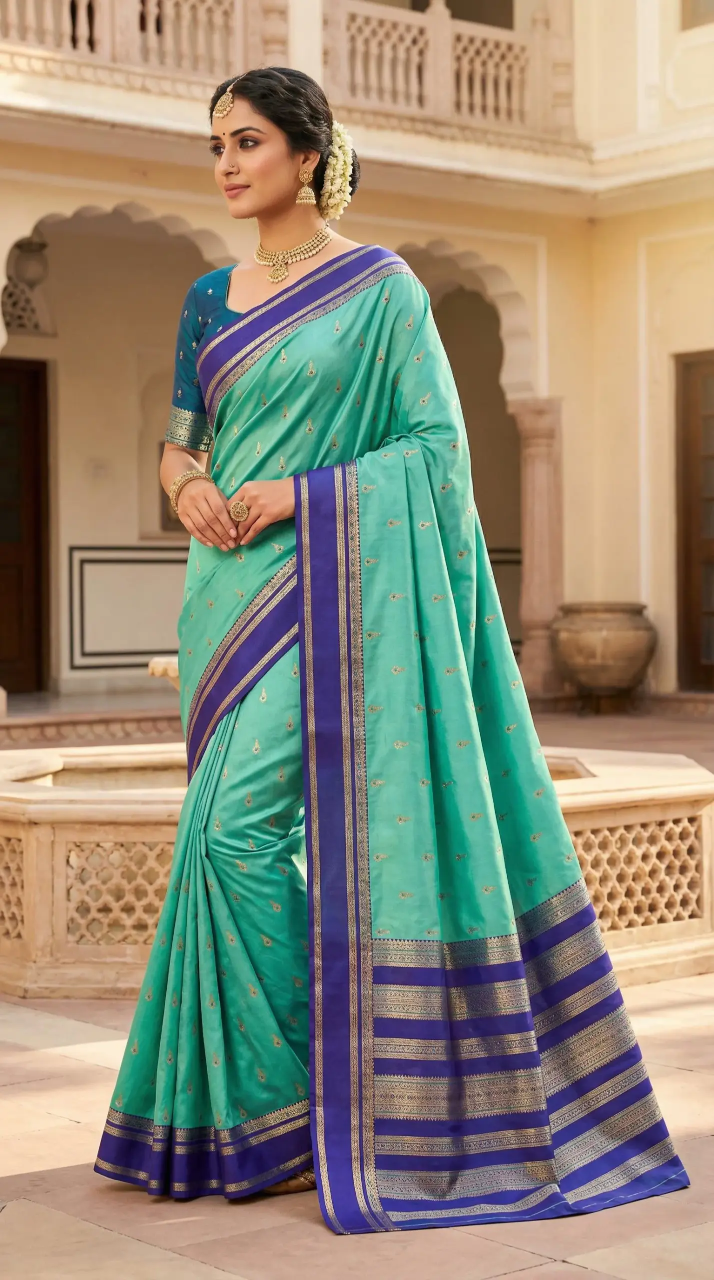 Mb 3325 Banarasi Silk Zari Weaving Saree Collection - Image 13