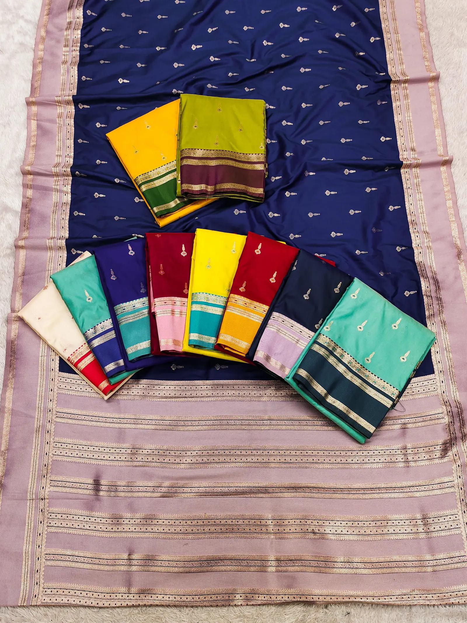 Mb 3325 Banarasi Silk Zari Weaving Saree Collection - Image 5