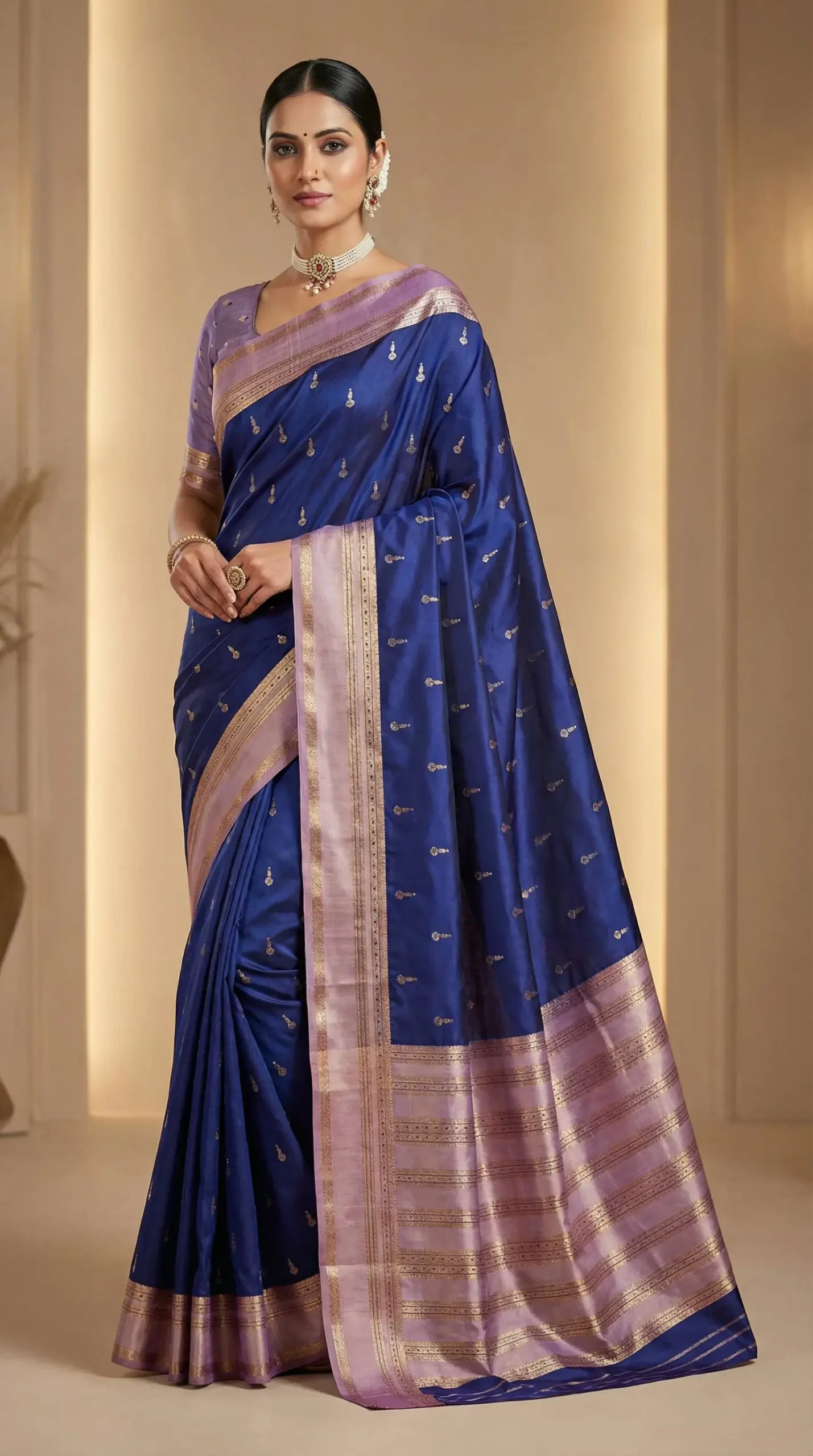 Mb 3325 Banarasi Silk Zari Weaving Saree Collection - Image 8