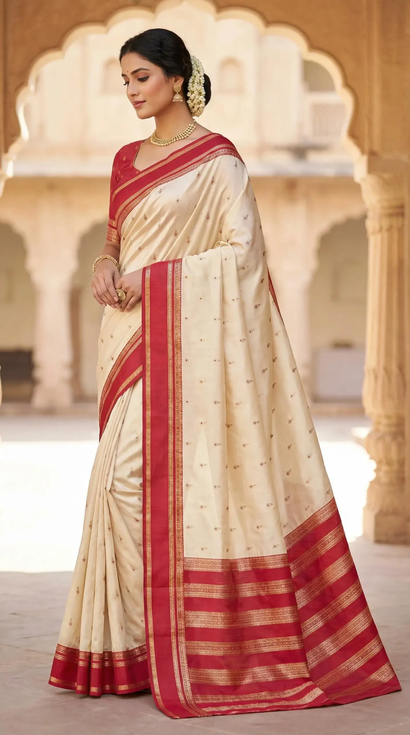 Mb 3325 Banarasi Silk Zari Weaving Saree Collection - Image 9