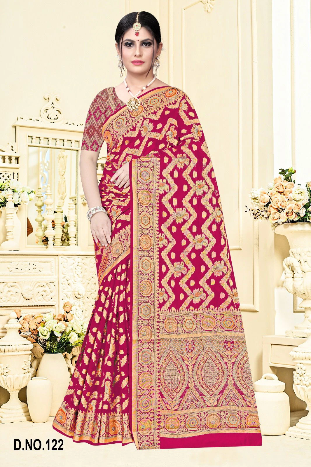 Muskan Organja Vol 6 Soft Organza Zari Worked Saree Collection - Image 5