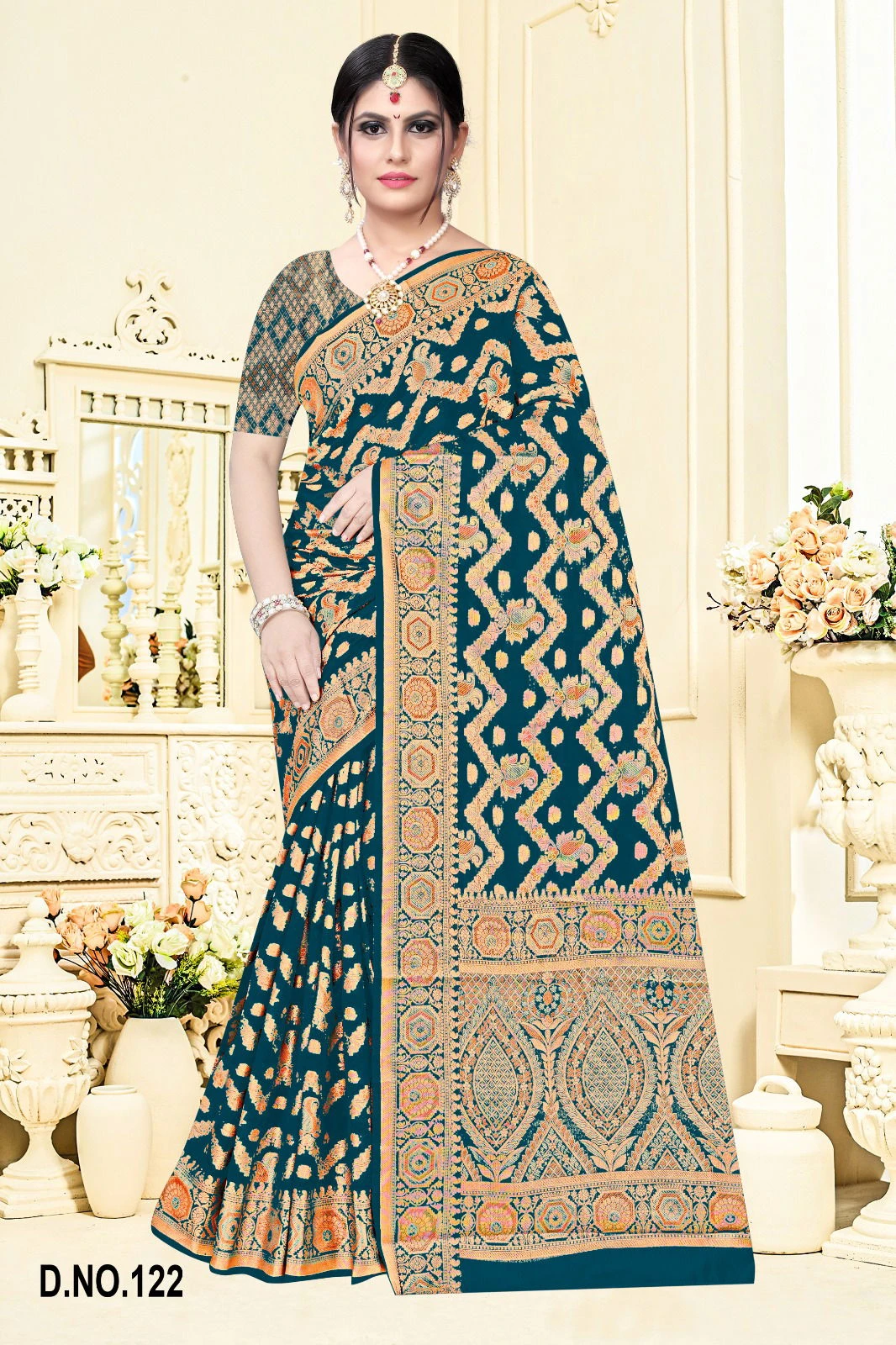 Muskan Organja Vol 6 Soft Organza Zari Worked Saree Collection - Image 7