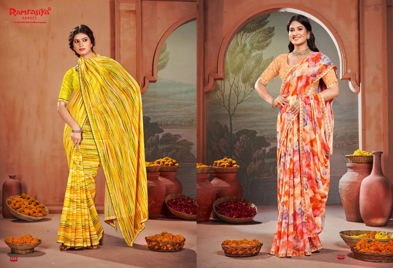 Ramrasiya Shyam Sarovar Fancy Digital Printed Saree Collection - Image 2