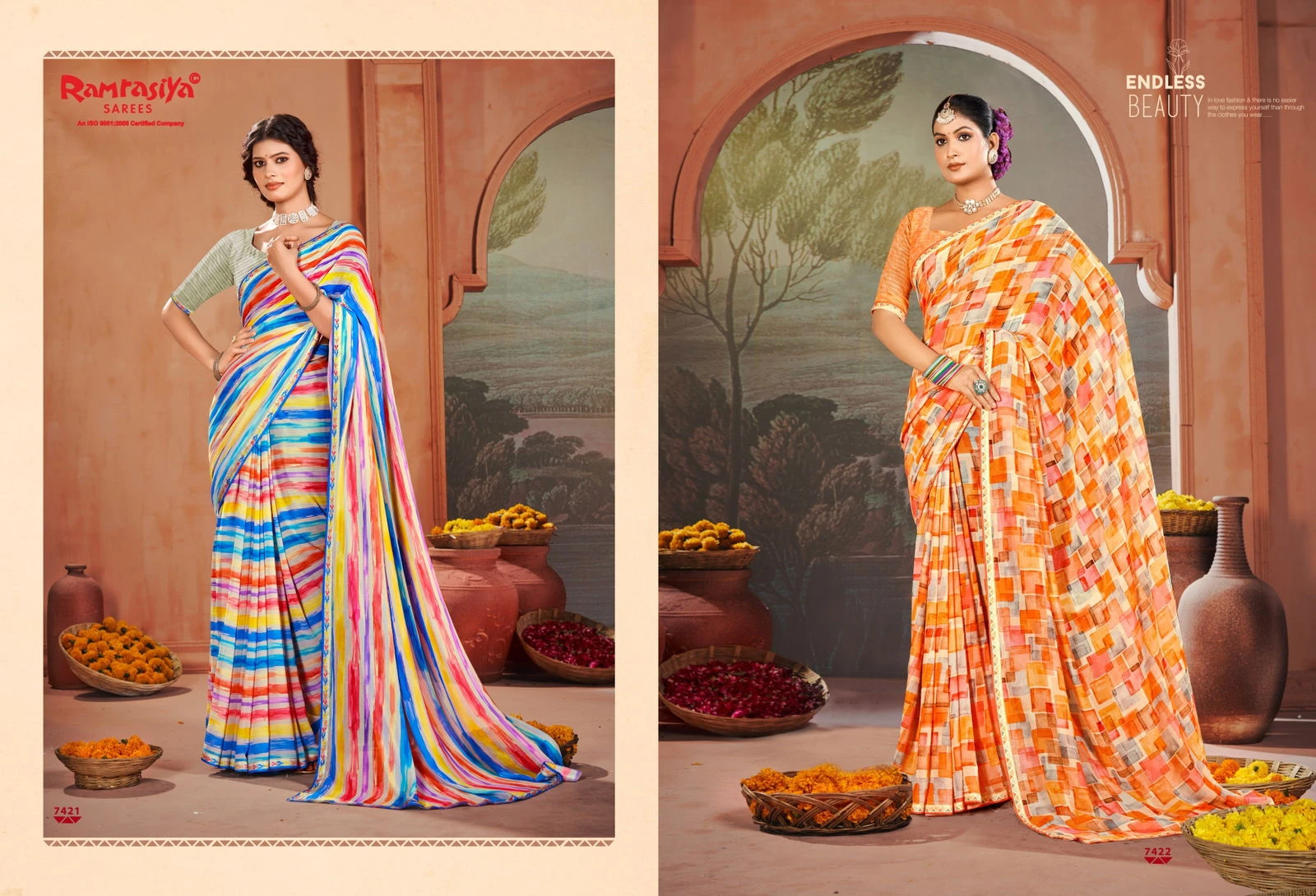 Ramrasiya Shyam Sarovar Fancy Digital Printed Saree Collection - Image 3