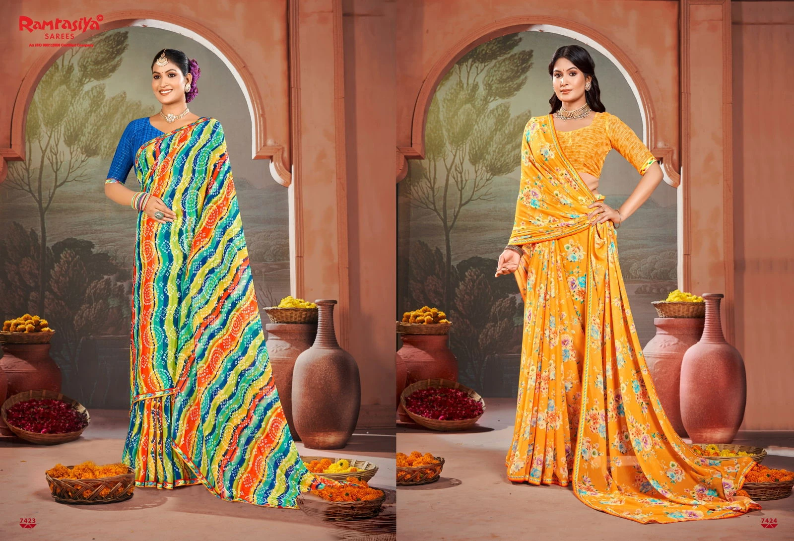Ramrasiya Shyam Sarovar Fancy Digital Printed Saree Collection - Image 4
