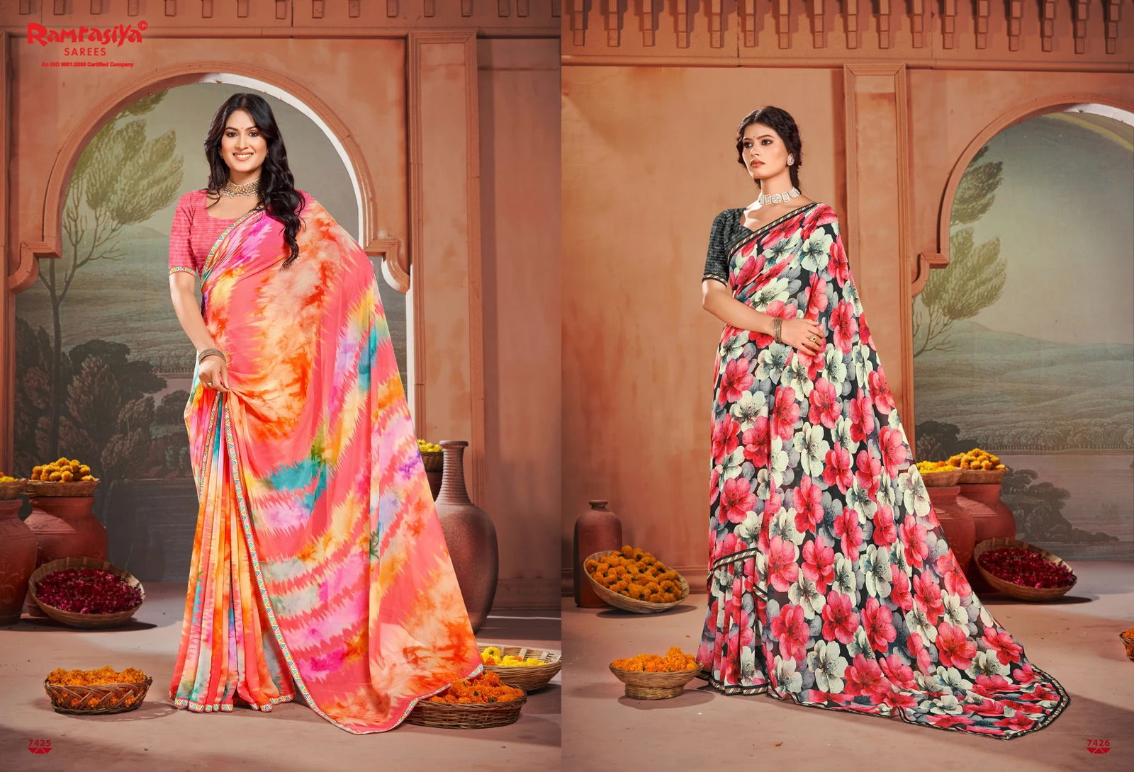Ramrasiya Shyam Sarovar Fancy Digital Printed Saree Collection - Image 5