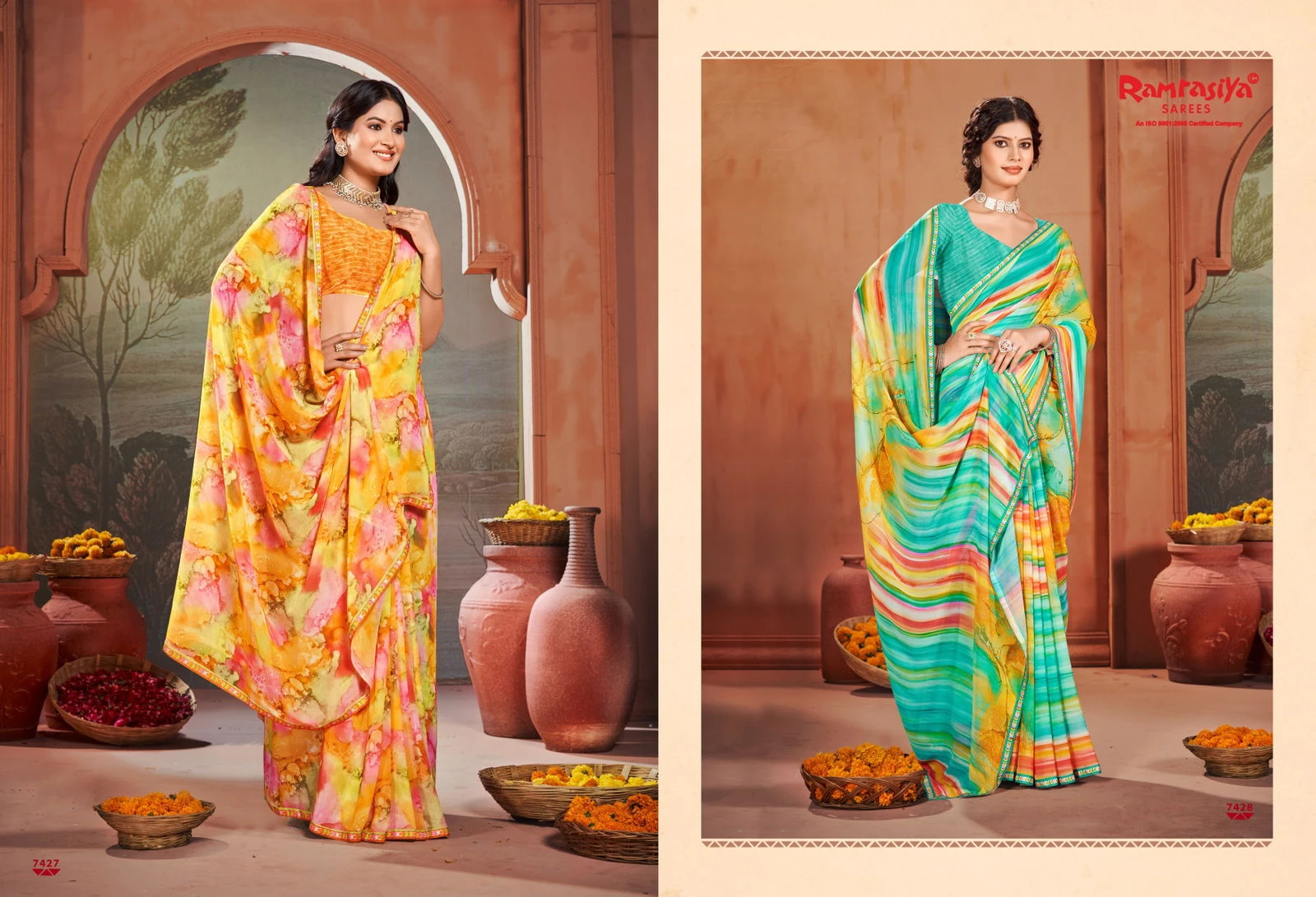 Ramrasiya Shyam Sarovar Fancy Digital Printed Saree Collection - Image 6