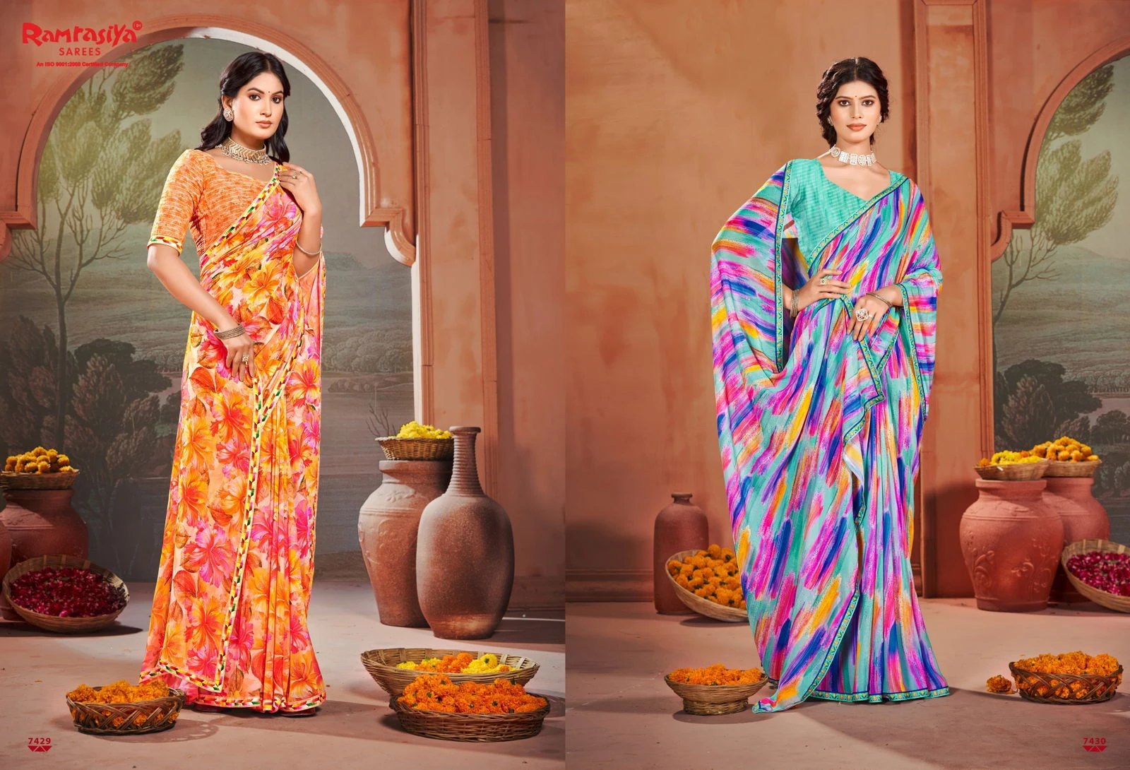 Ramrasiya Shyam Sarovar Fancy Digital Printed Saree Collection - Image 7