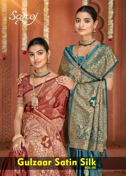 Saroj Gulzaar Satin Silk Vol 5 Satin Silk Premium Saree Collection