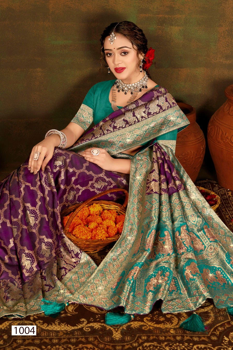 Saroj Polki Silk Saroski Vol 2 Silk Saroski Worked Wedding Wear Saree Collection - Image 5