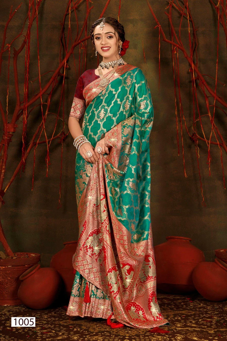 Saroj Polki Silk Saroski Vol 2 Silk Saroski Worked Wedding Wear Saree Collection - Image 6