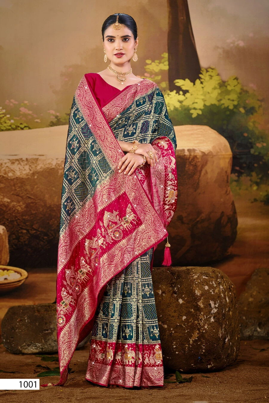 Saroj Sattva Satin Saroski Vol 4 Satin Silk Saree Collection - Image 2