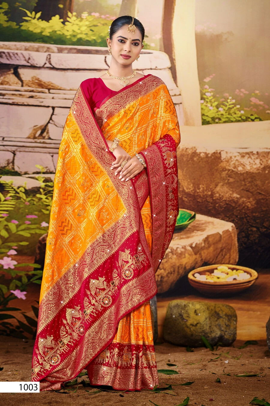 Saroj Sattva Satin Saroski Vol 4 Satin Silk Saree Collection - Image 4
