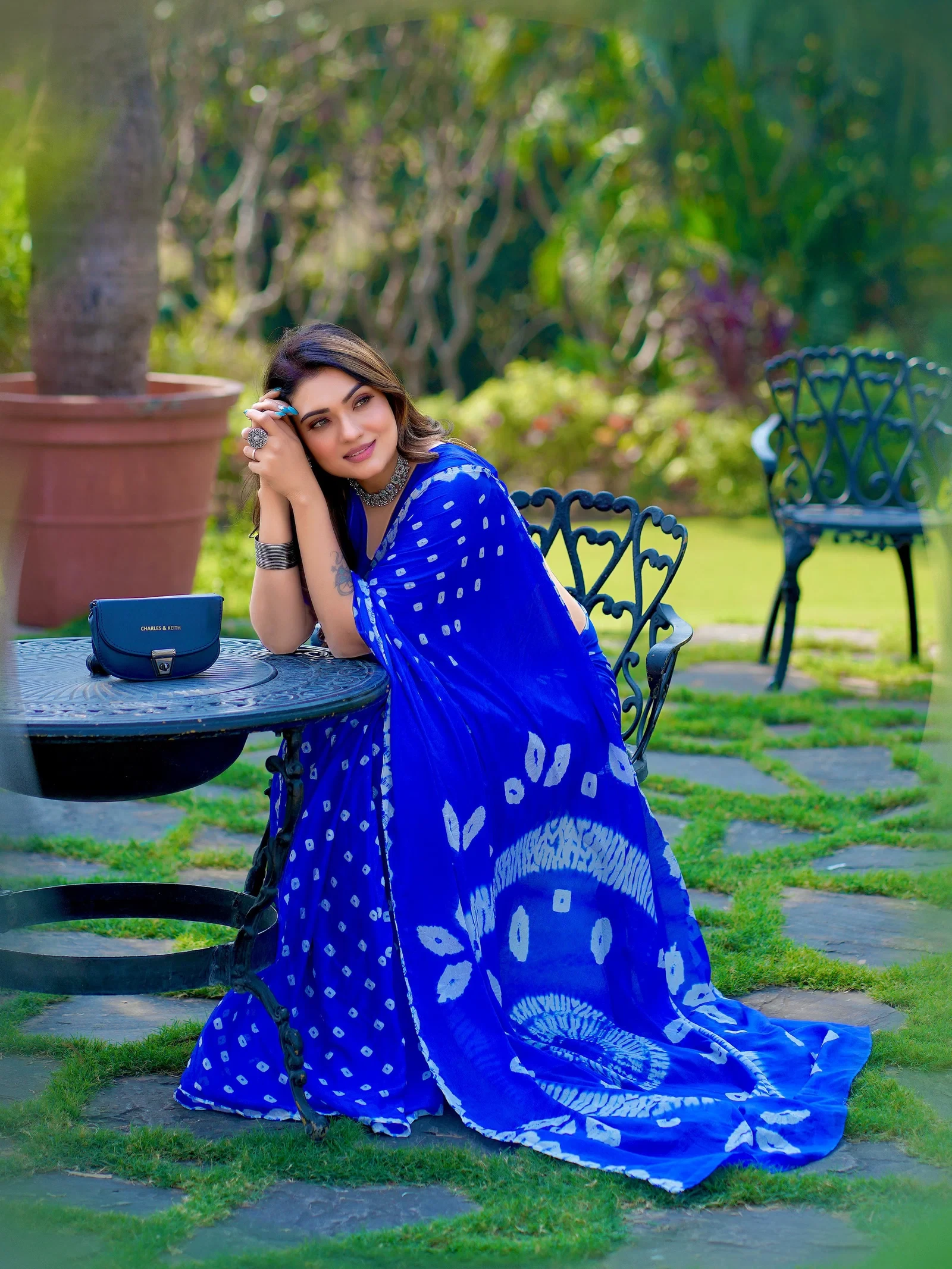 Sb Bandhej B Chinon Bandhani Printed Fancy Saree Collection - Image 3