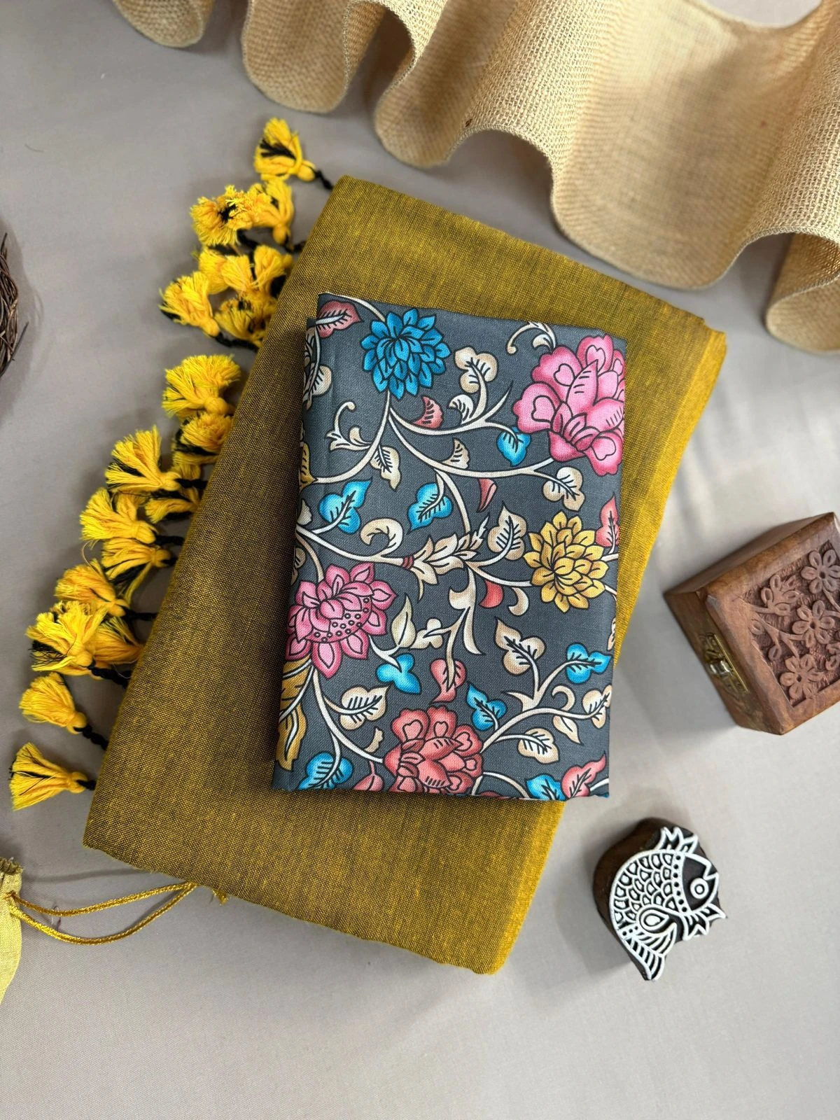 Sccf Boom T Khadi Cotton Fancy Saree Collection - Image 9