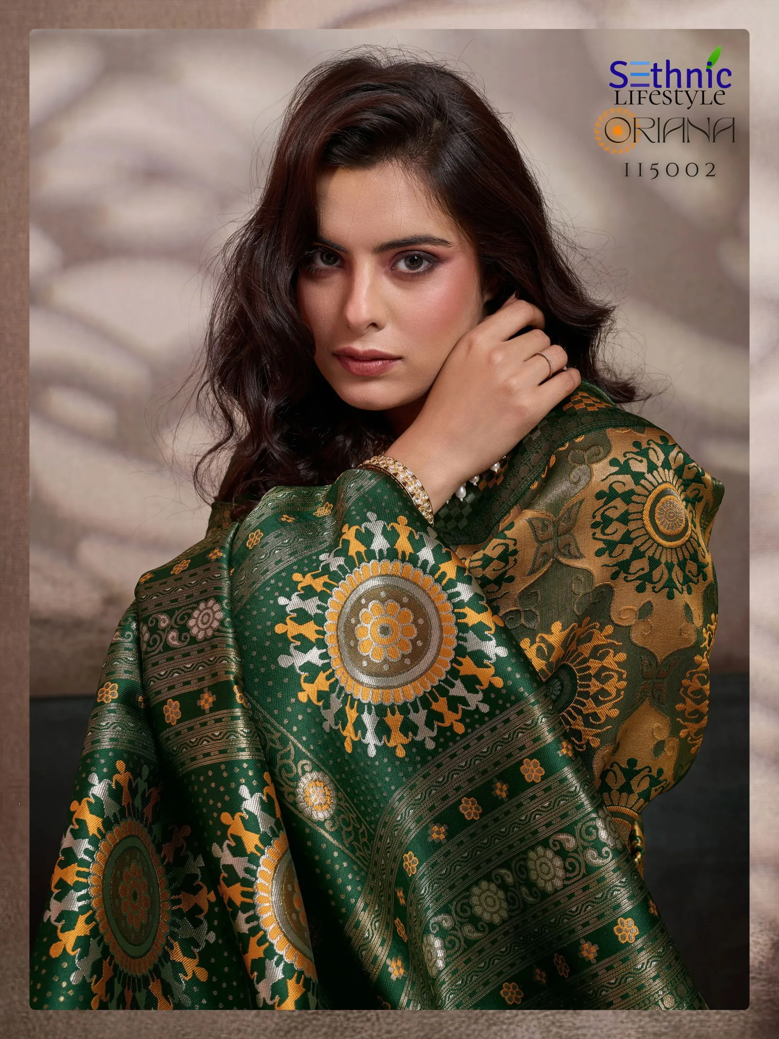 Sethnic Oriana Silk Meenakari Work Traditional Wear Saree Collection - Image 11