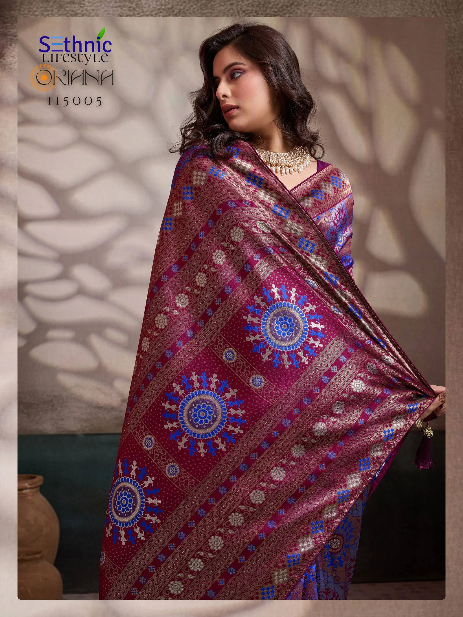 Sethnic Oriana Silk Meenakari Work Traditional Wear Saree Collection - Image 25