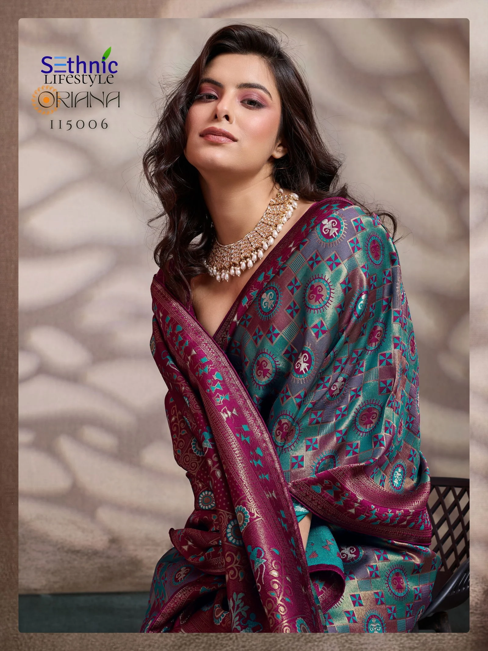 Sethnic Oriana Silk Meenakari Work Traditional Wear Saree Collection - Image 7