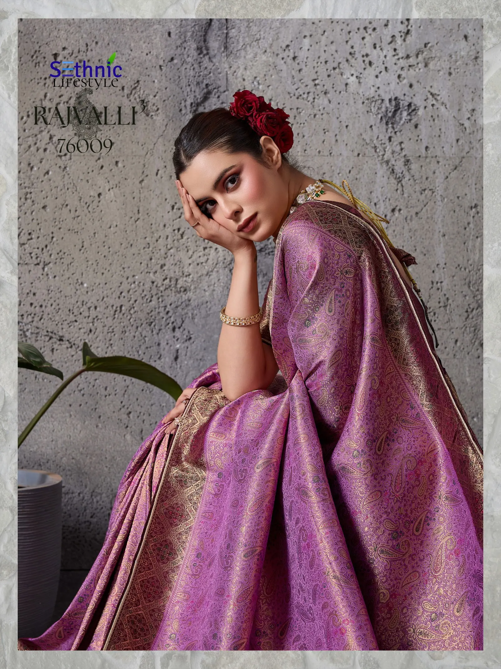 Sethnic Rajvalli 3 Pure Kanjivaram Silk Traditional Wear Saree - Image 5