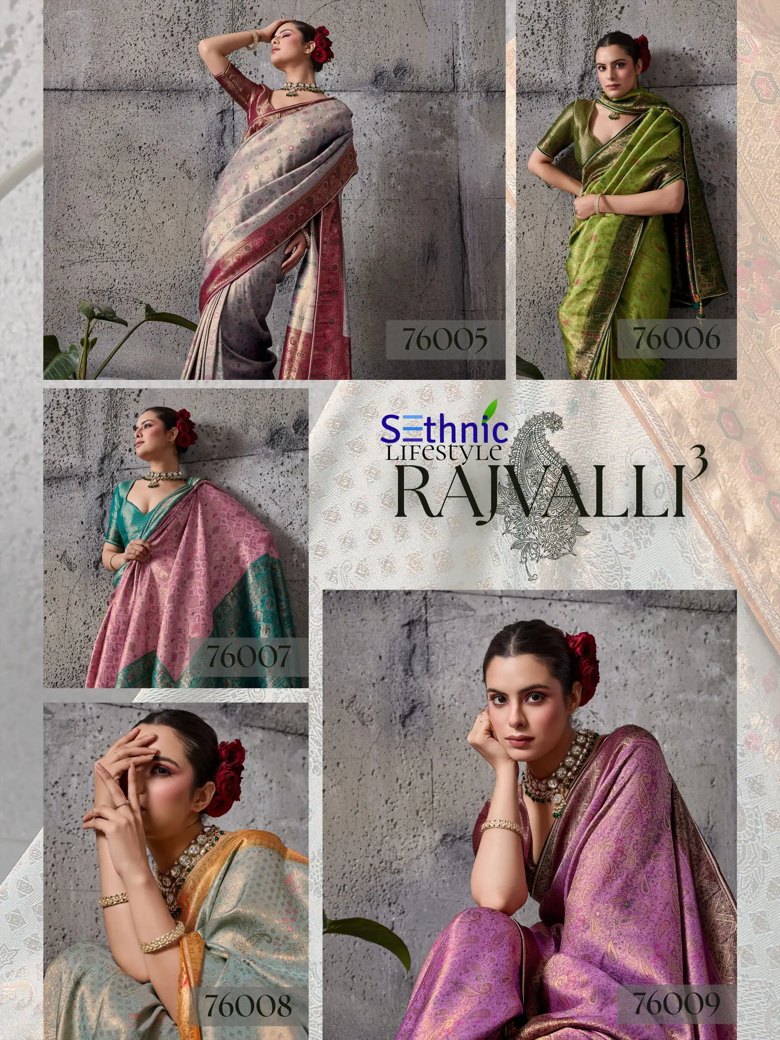 Sethnic Rajvalli 3 Pure Kanjivaram Silk Traditional Wear Saree - Image 6