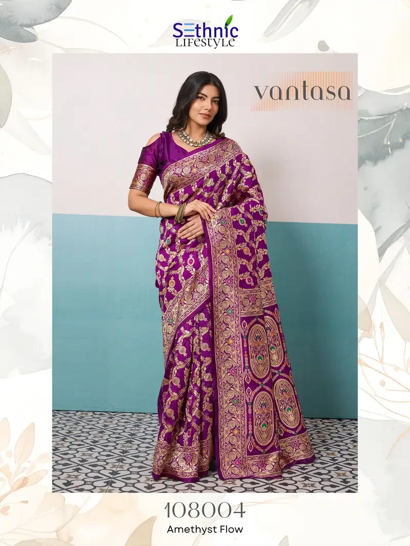 Sethnic Vantasa Woven Banarasi Silk Traditional Saree Collection - Image 6