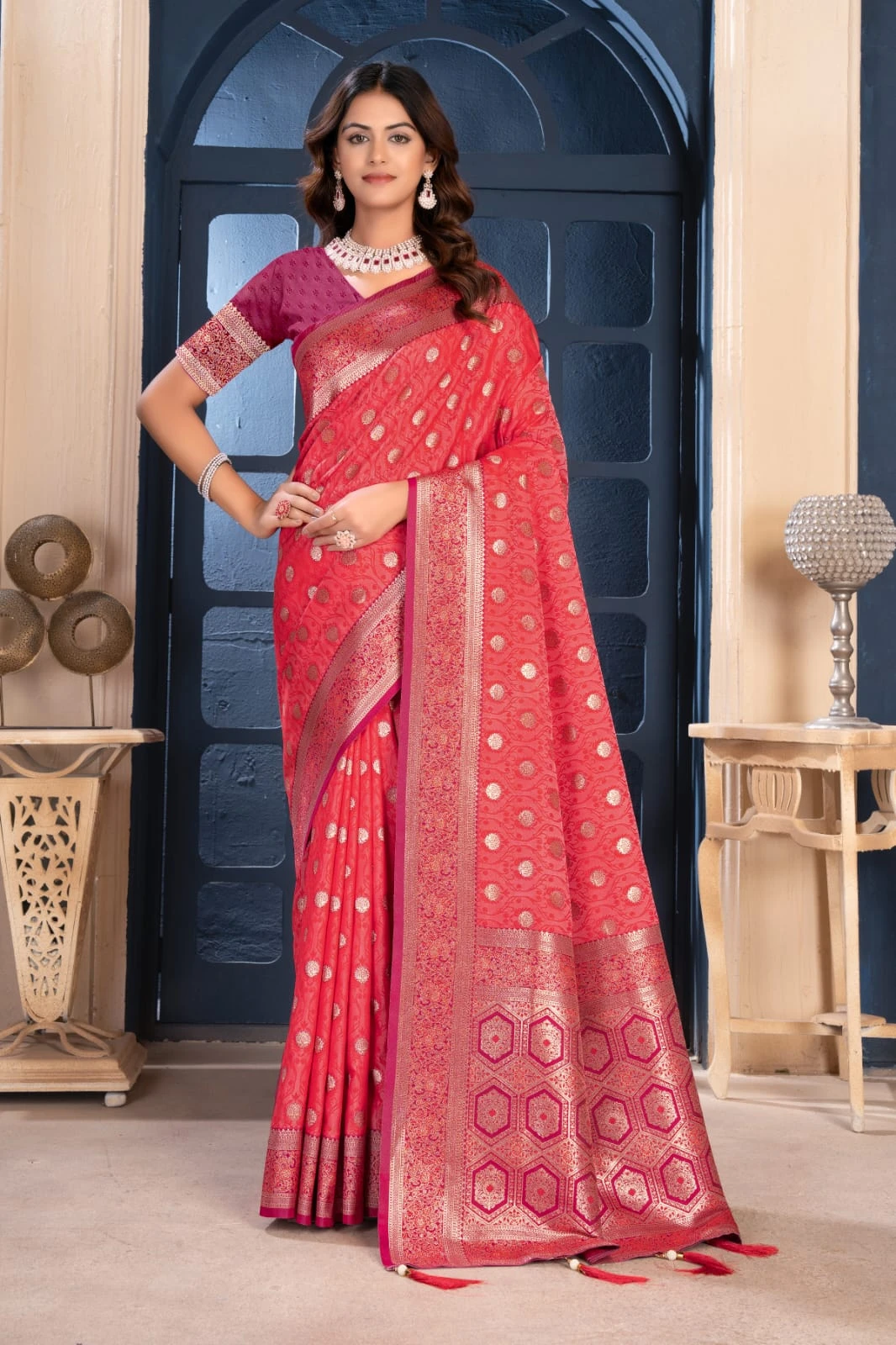 Sf Silk Vol 10 Banarasi Silk Jacquard Work Saree Collection - Image 2