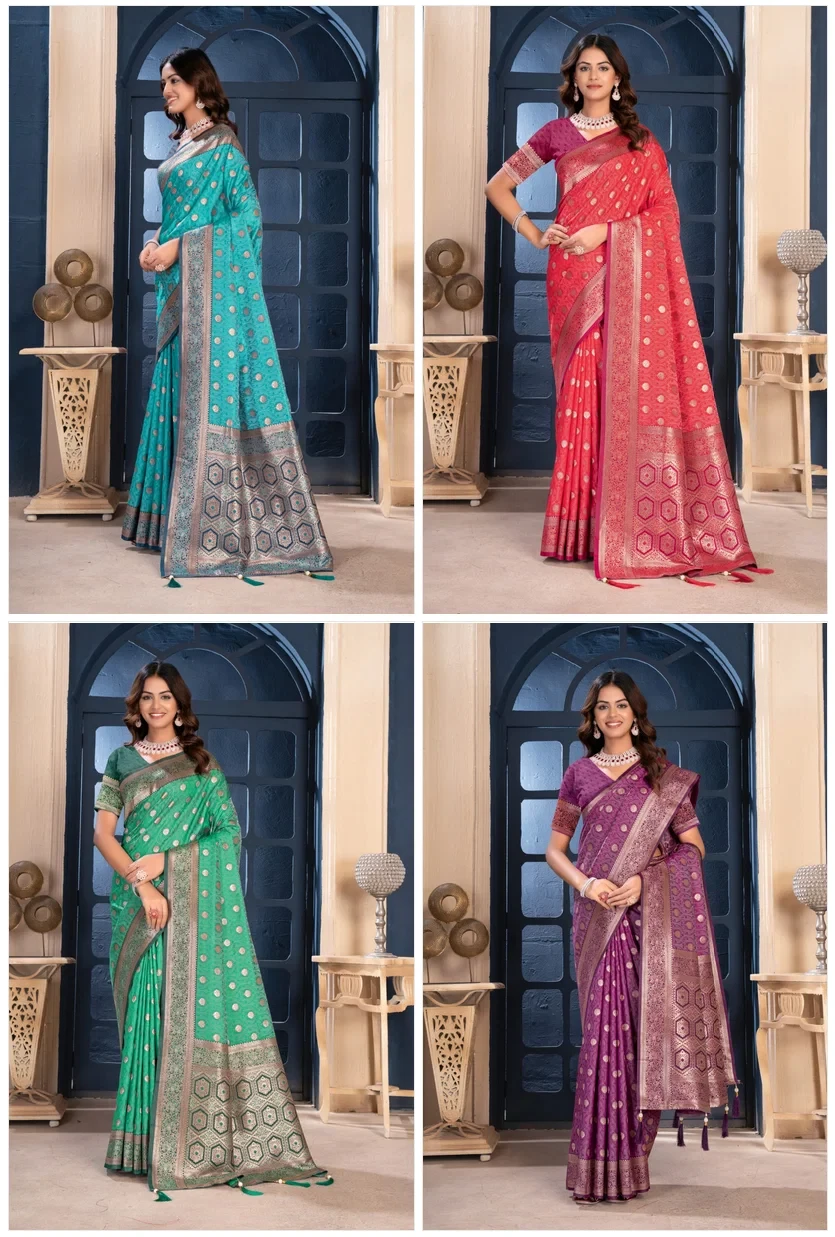 Sf Silk Vol 10 Banarasi Silk Jacquard Work Saree Collection - Image 6