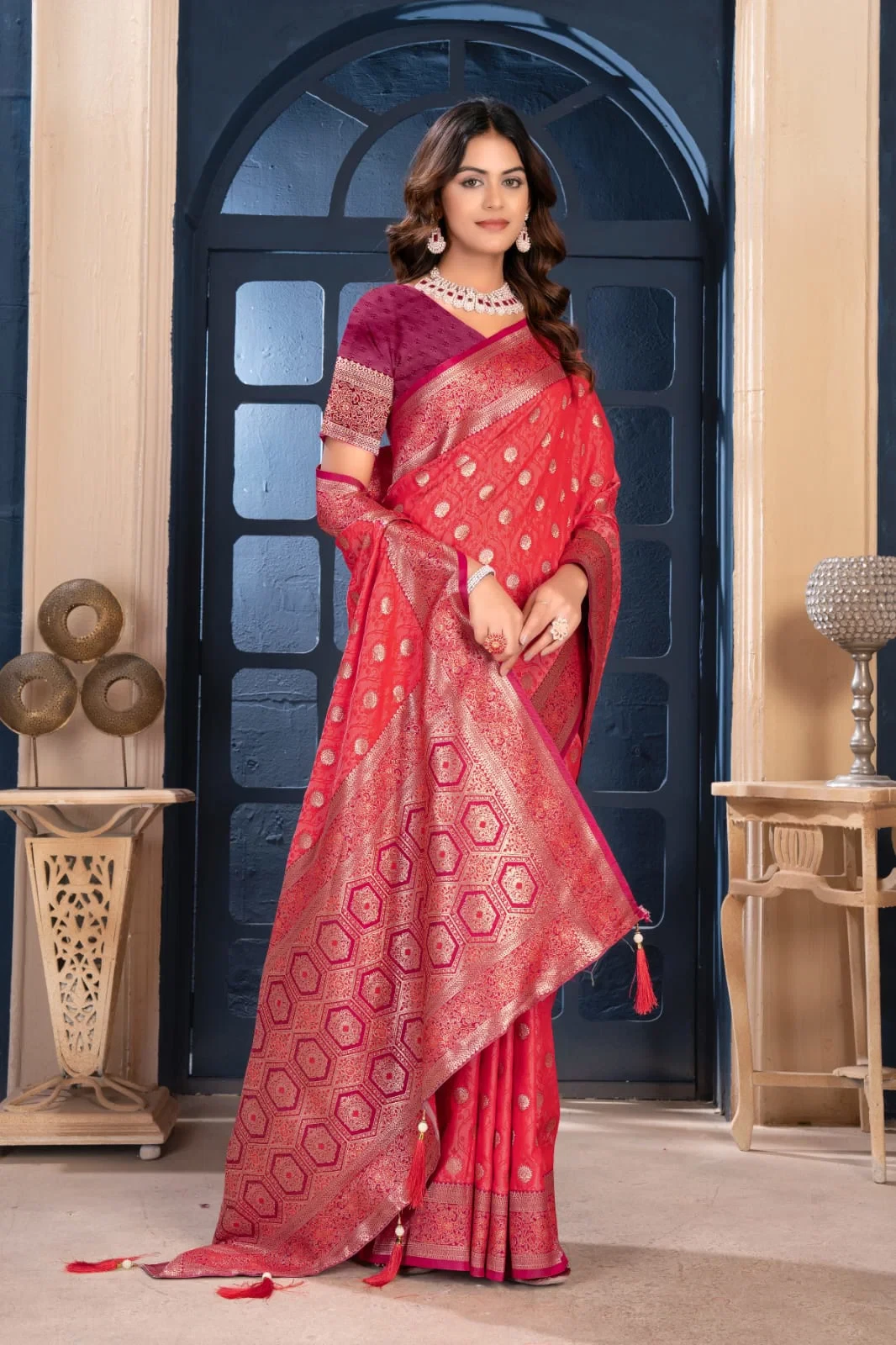 Sf Silk Vol 10 Banarasi Silk Jacquard Work Saree Collection - Image 7