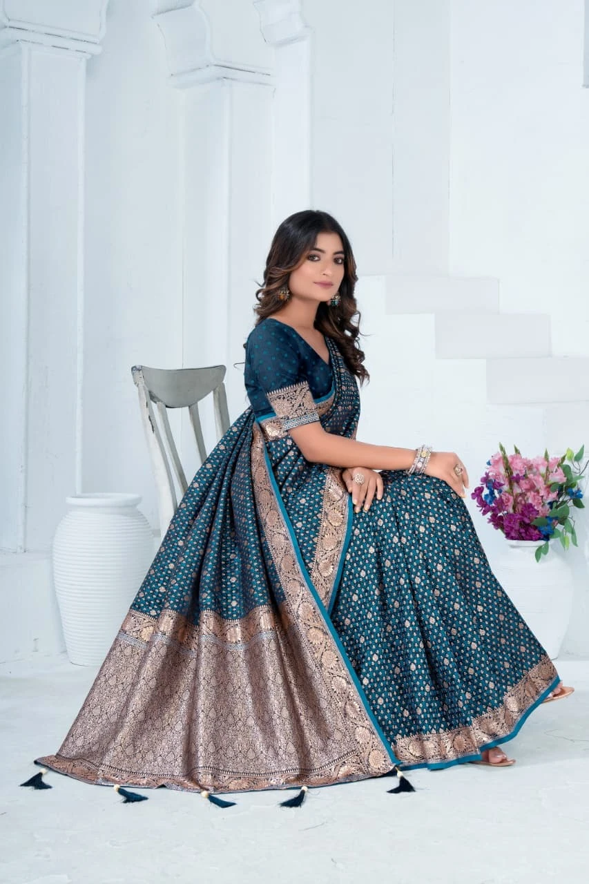 Sf Silk Vol 7 Satin Silk Festival Wear Saree Collection - Image 2