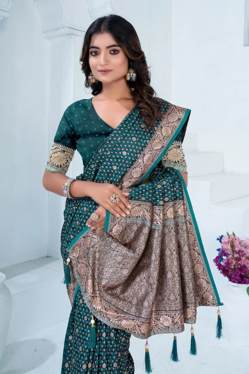 Sf Silk Vol 7 Satin Silk Festival Wear Saree Collection - Image 3