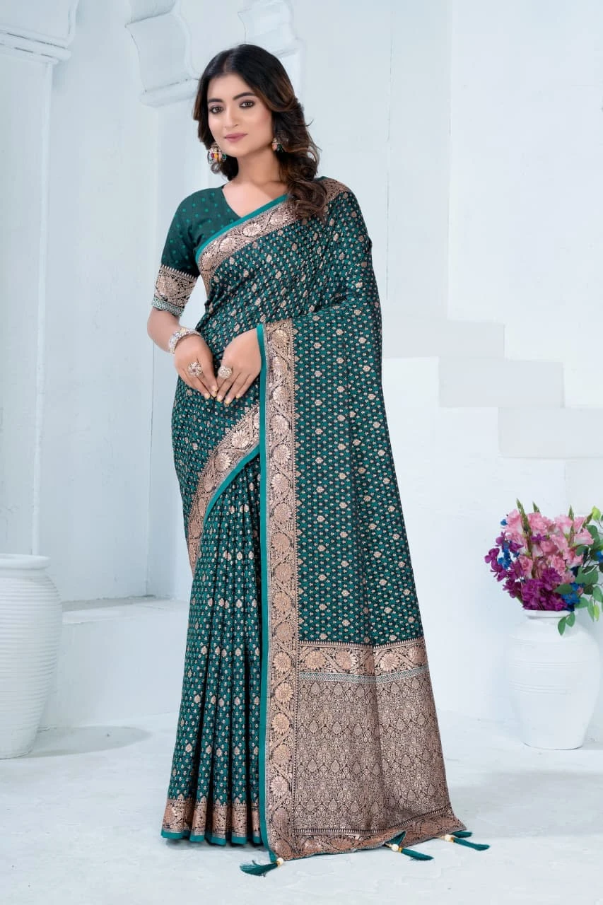 Sf Silk Vol 7 Satin Silk Festival Wear Saree Collection - Image 4