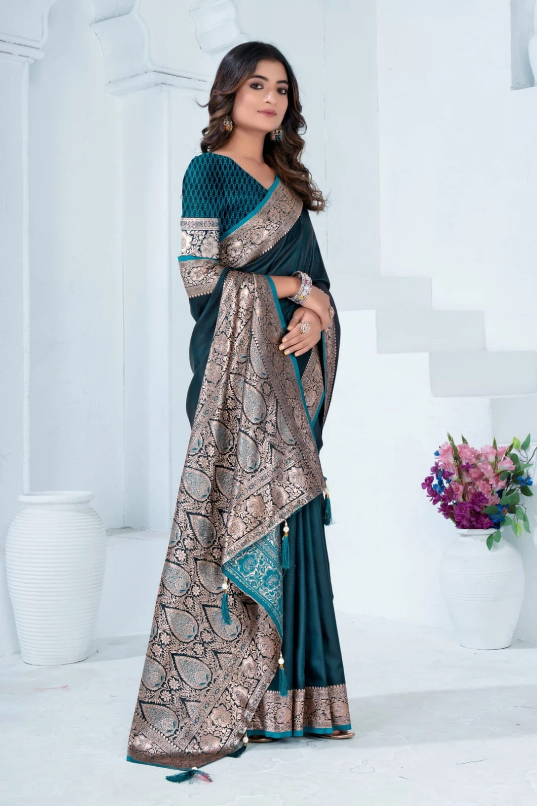 Sf Silk Vol 8 Satin Silk Traditional Wear Saree Collection - Image 11