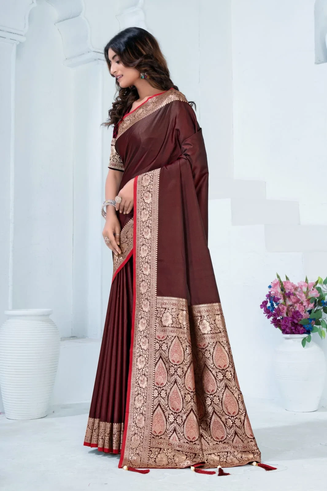 Sf Silk Vol 8 Satin Silk Traditional Wear Saree Collection - Image 5