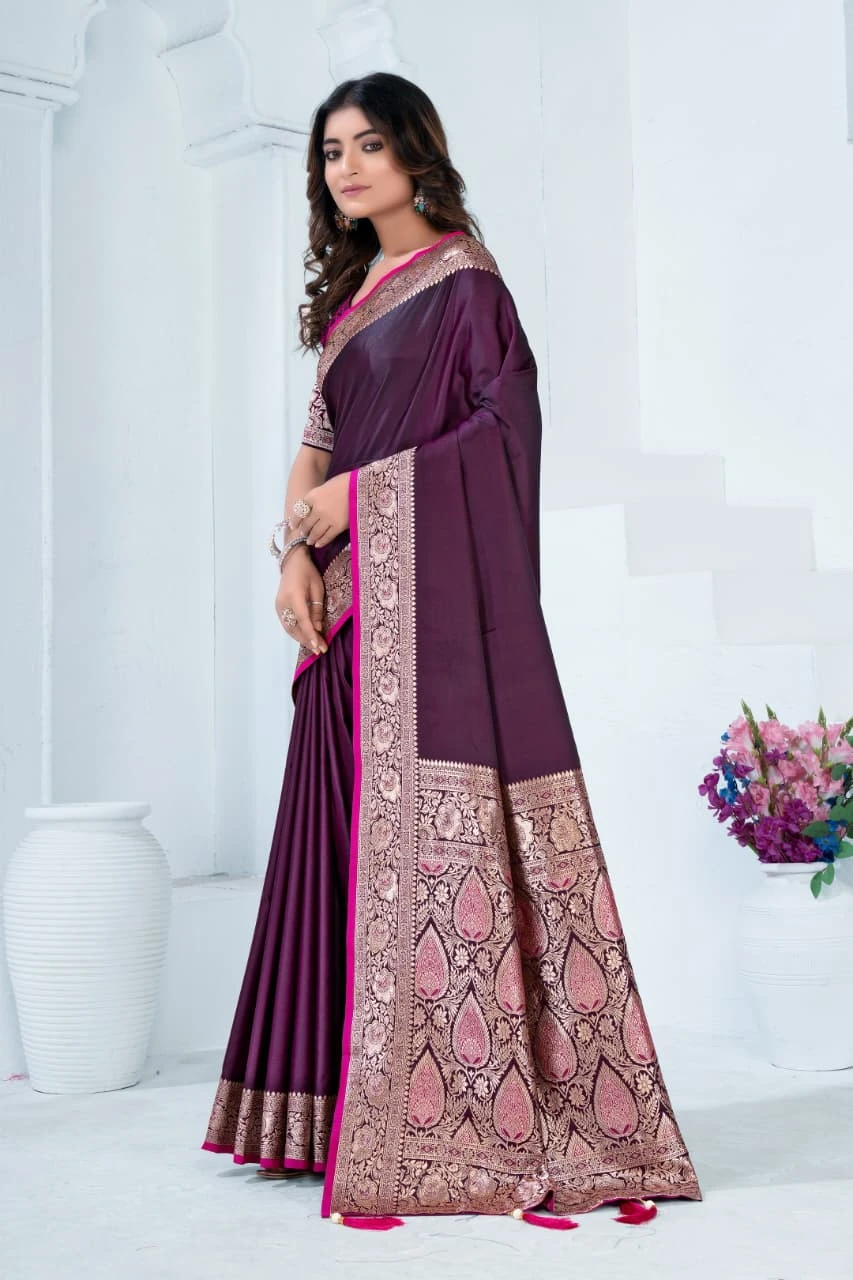 Sf Silk Vol 8 Satin Silk Traditional Wear Saree Collection - Image 7