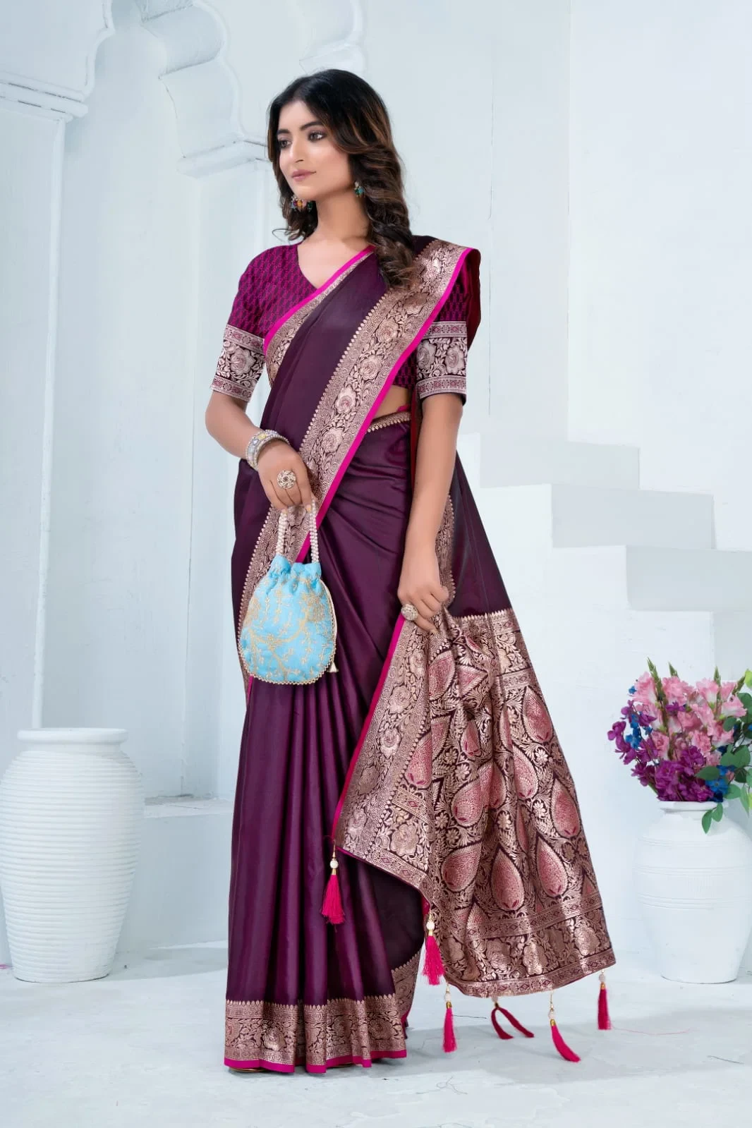 Sf Silk Vol 8 Satin Silk Traditional Wear Saree Collection - Image 8