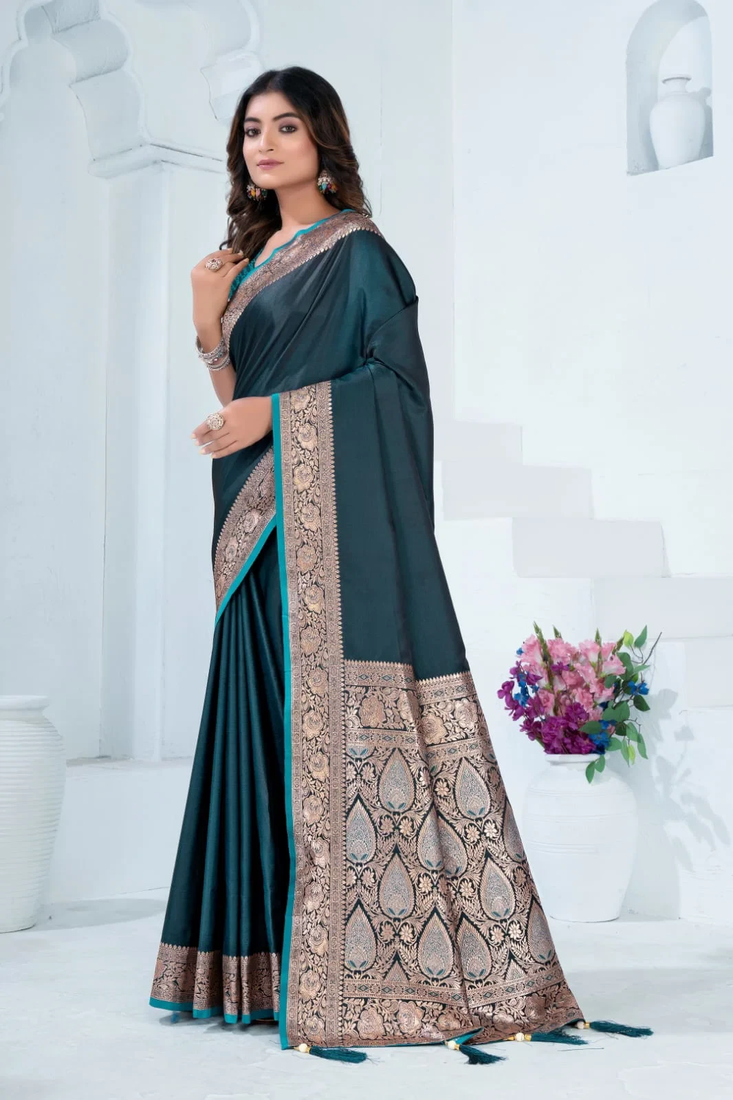 Sf Silk Vol 8 Satin Silk Traditional Wear Saree Collection - Image 9