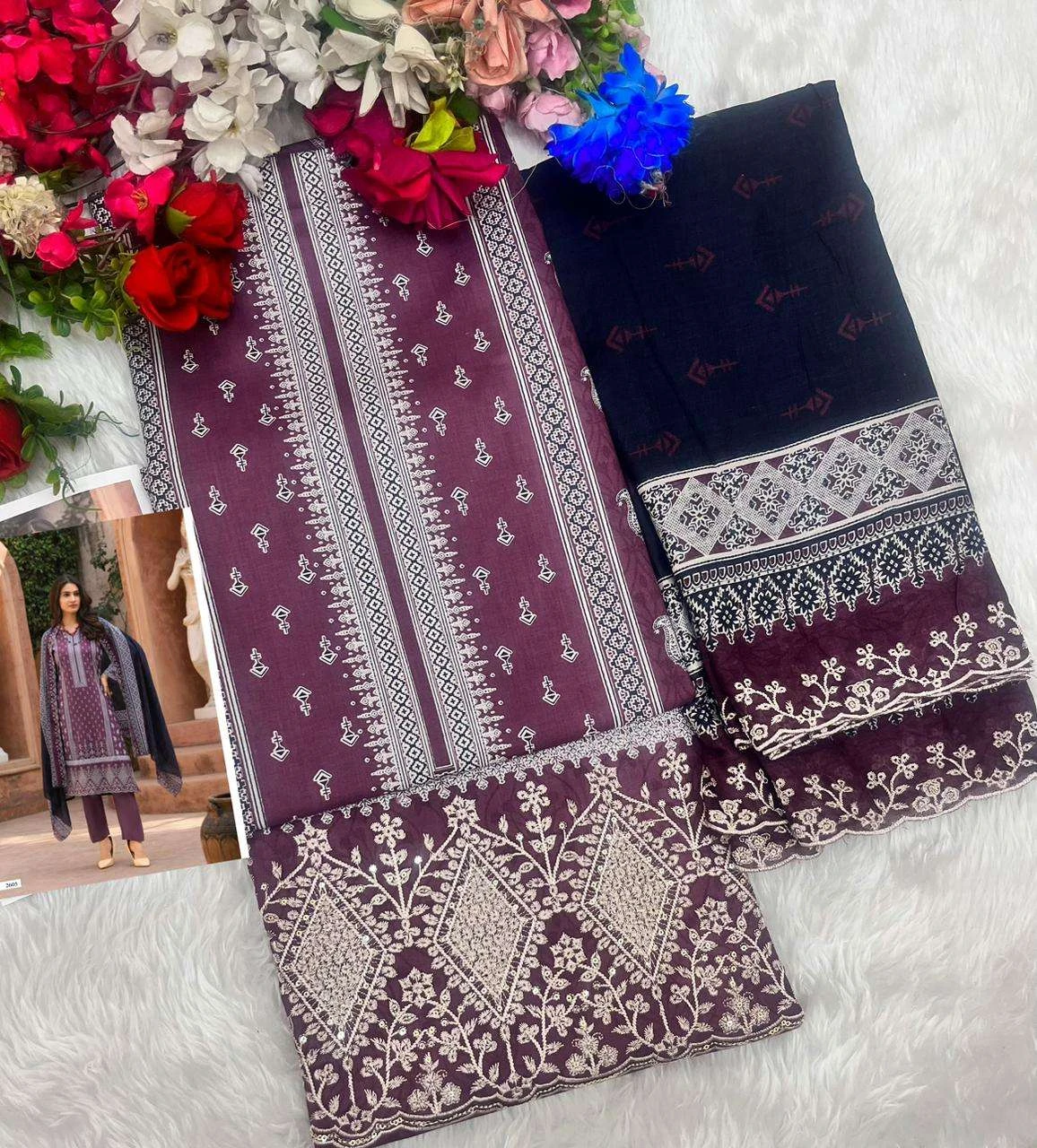 Shree Fab Bin Saeed Lawn Collection Vol 26 - Image 4