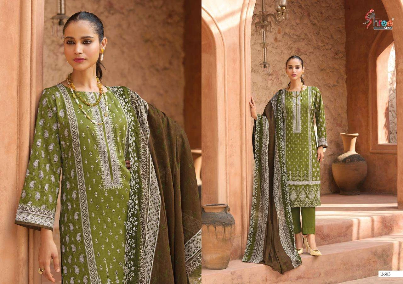 Shree Fab Bin Saeed Lawn Collection Vol 26 - Image 5