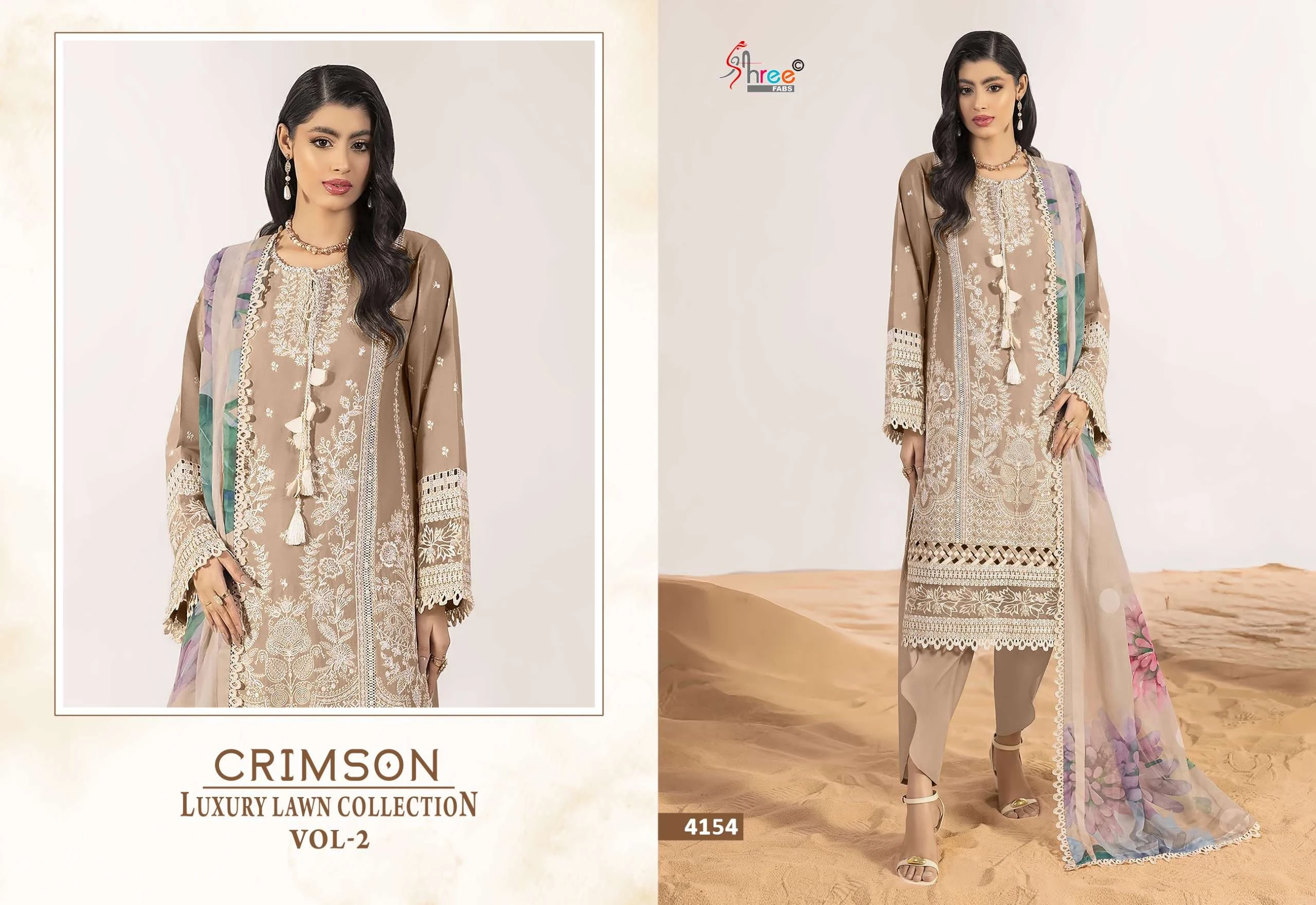 Shree Fab Crimson Luxury Lawn Collection Vol 2 - Image 5