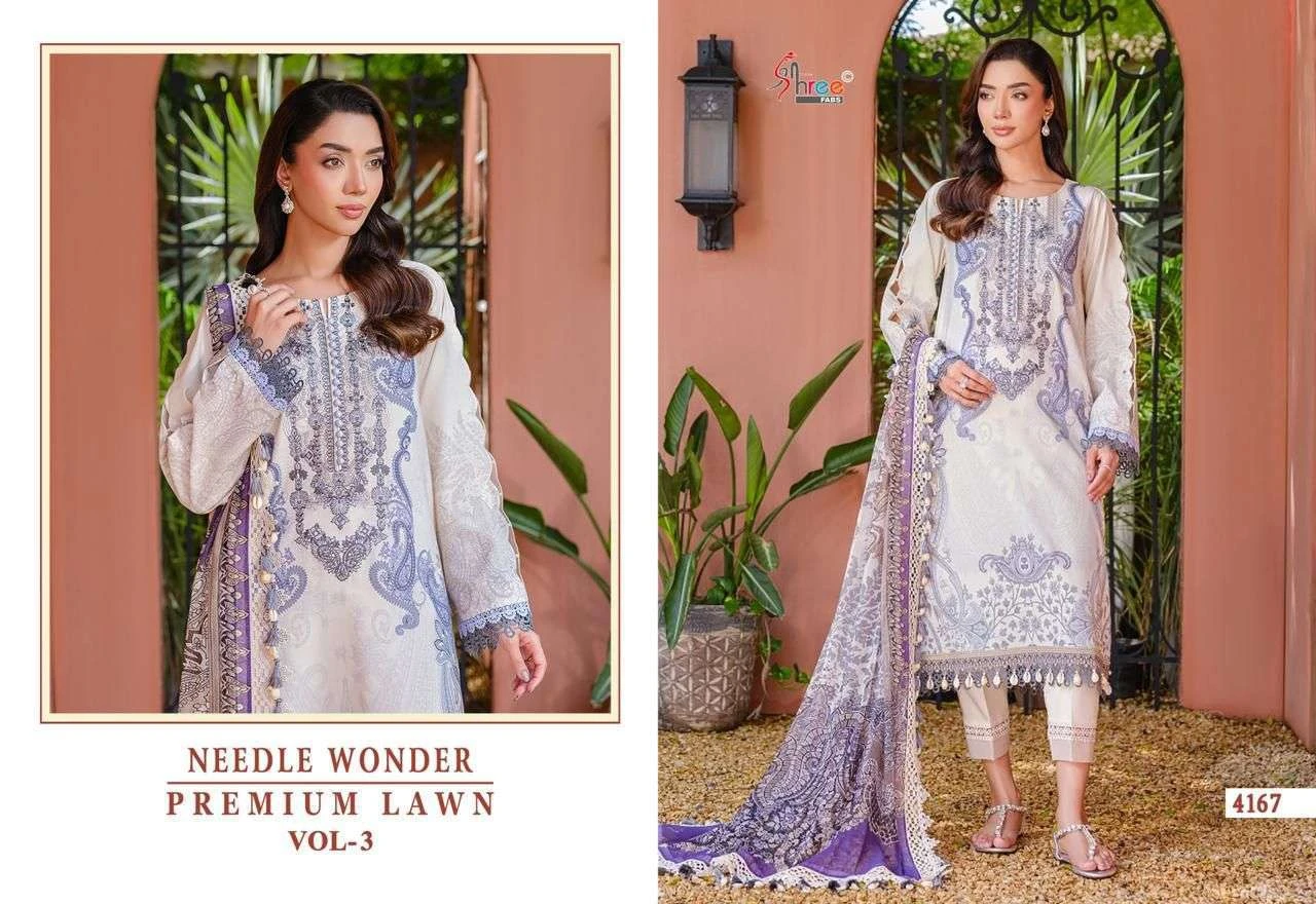 Shree Fab Needle Wonder Lawn Collection Vol 3 - Image 12