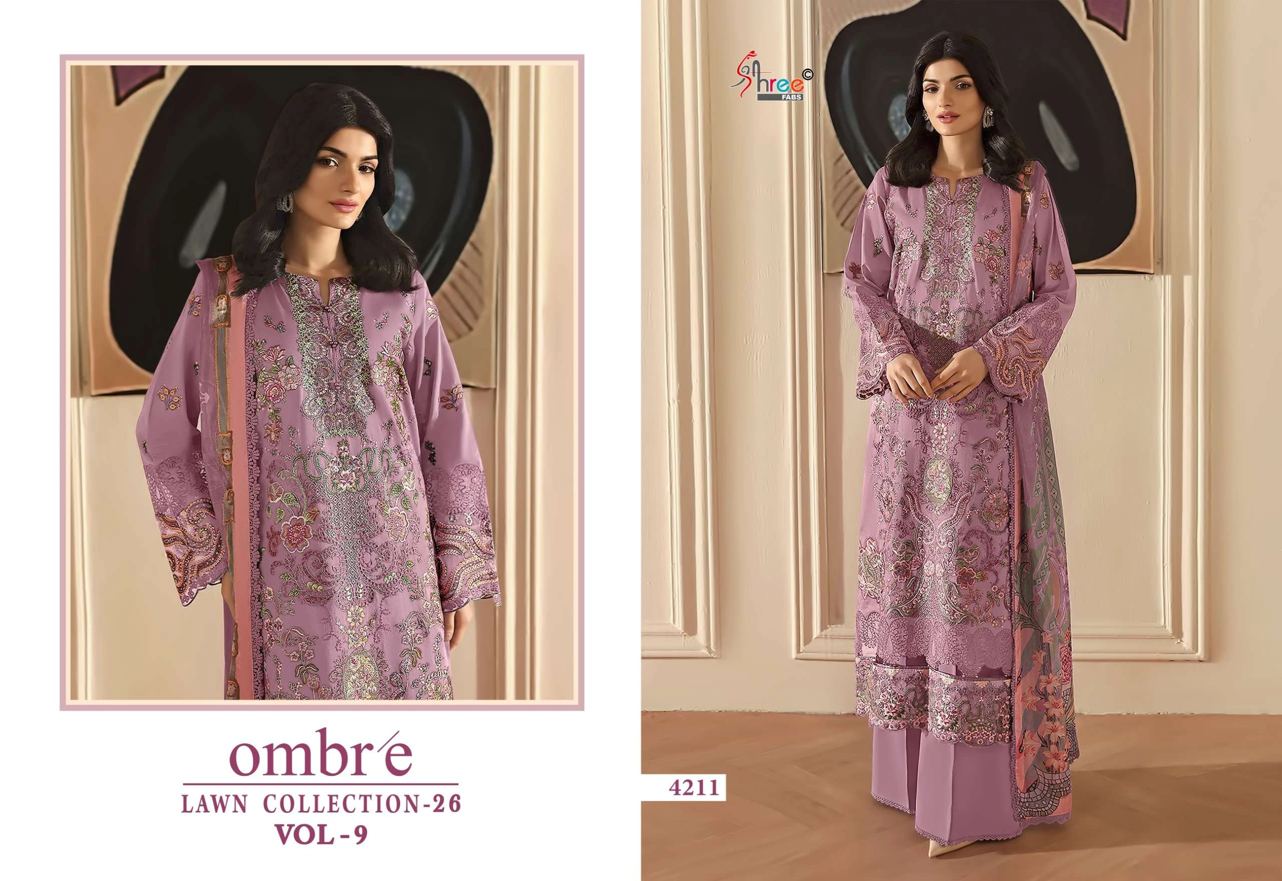 Shree Fab Ombre Lawn Collection Vol 9 - Image 3