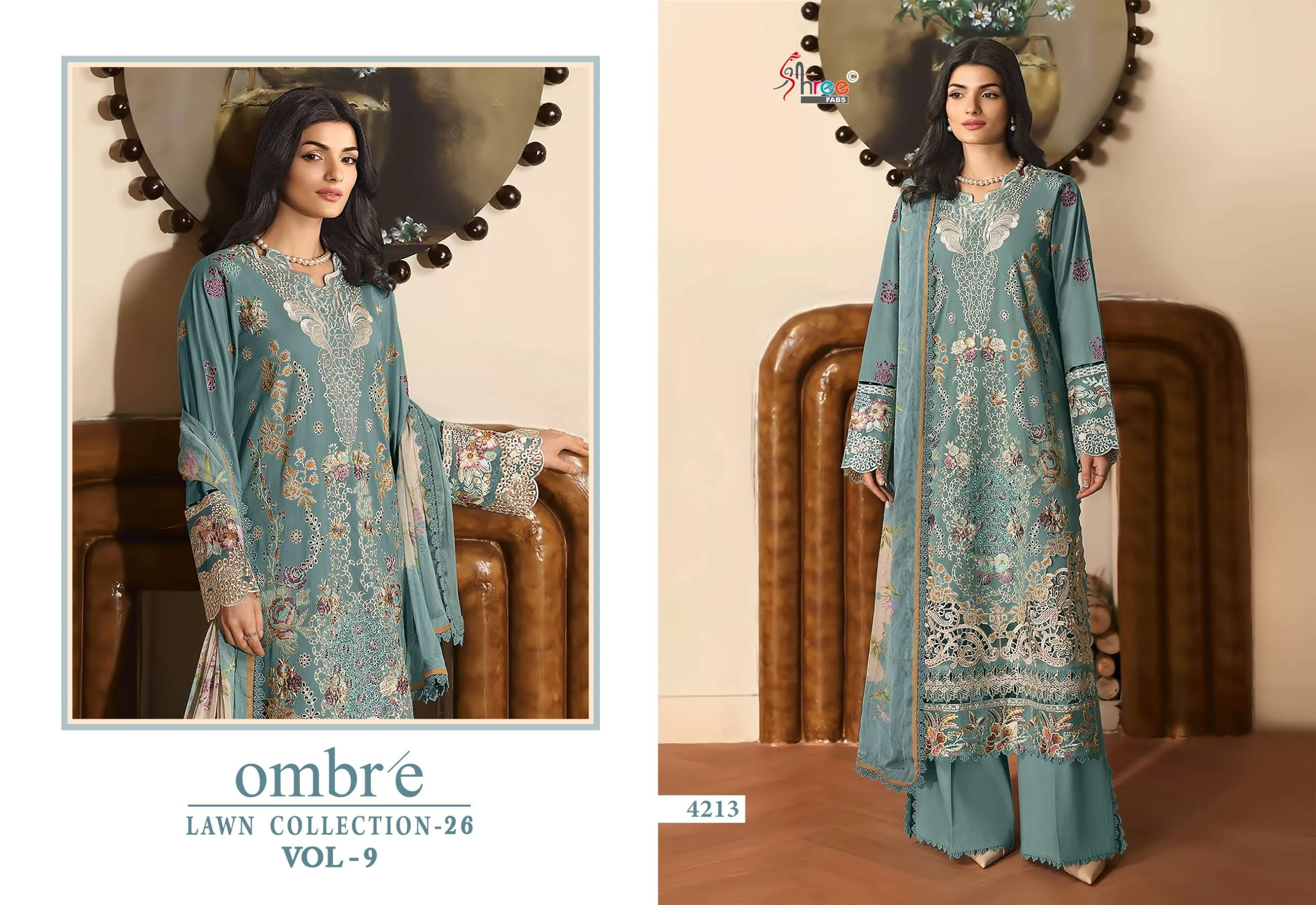 Shree Fab Ombre Lawn Collection Vol 9 - Image 4