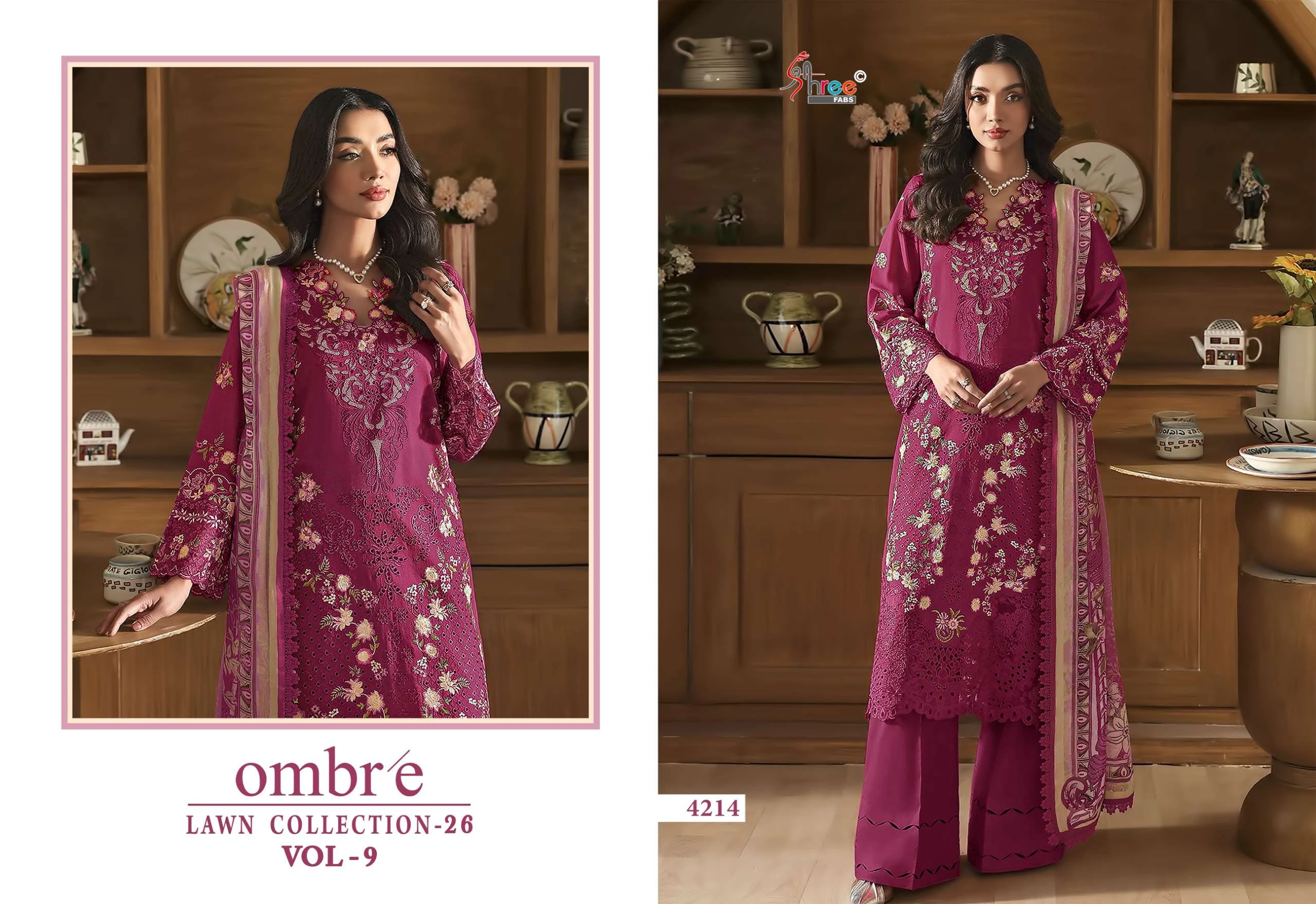 Shree Fab Ombre Lawn Collection Vol 9 - Image 6